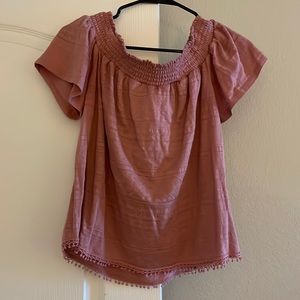 Pink Off the shoulder Blouse